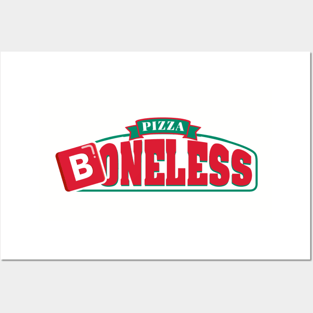 Boneless Pizza B Emoji Wall Art by dumbshirts